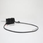 Black Crocodile-Pattern Mini Shoulder Bag - Image 3