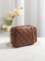 Mini Quilted Chain Square Bag - Image 2
