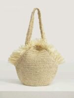 Round Straw Tote Bag