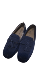 Mothercare navy faux-suede loafer shoes - Image 3