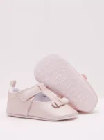 Textured Mary Jane Shoes with Bow Accent - Image 3
