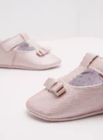 Textured Mary Jane Shoes with Bow Accent - Image 4