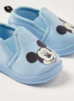 Disney Mickey Mouse Print Slip-On Booties with Pull Tabs - Image 4