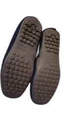 Mothercare navy faux-suede loafer shoes - Image 4