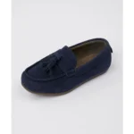 Mothercare navy faux-suede loafer shoes - Image 2
